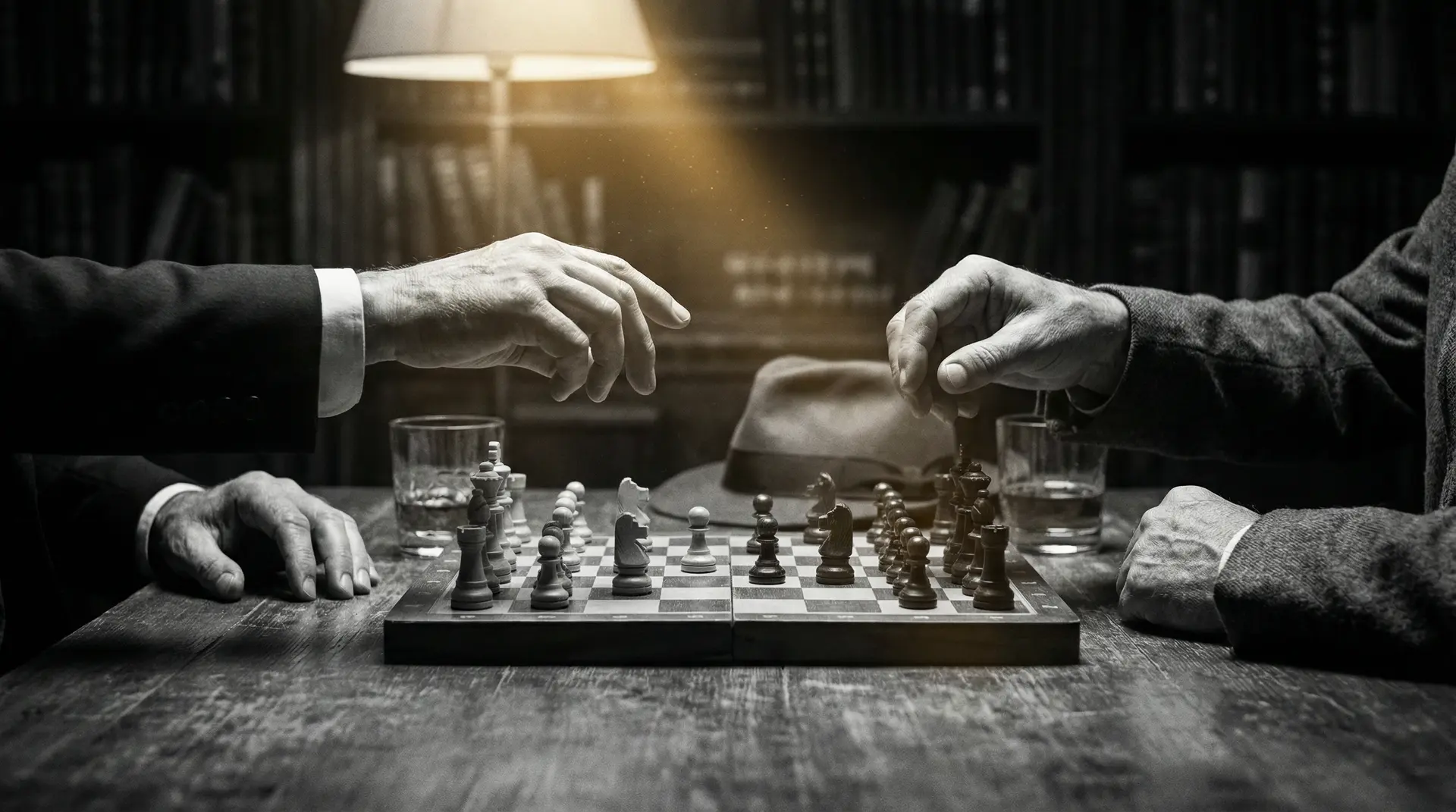 超碰免 艺术探索系列 - 非线性叙事，棋盘上的对弈象征命运的交错